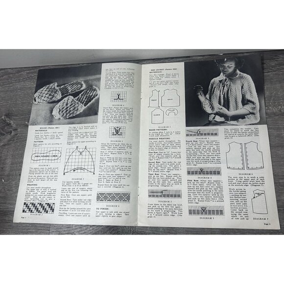 Needle Weaving Knitting Pattern Booklet Paperback - Picture 2 of 4